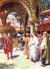 De centurion vraagt Jezus om de genezing van zijn knecht