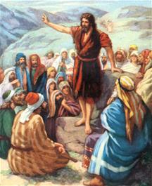 Johannes de Doper predikt tot de schare